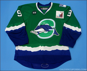 2012-2013 game worn Ryan Bourque Connecticut Whale jersey
