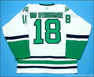 2013-2014 game worn Rob VanWynsberghe Danbury Whalers jersey