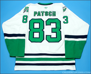 2013-2014 game worn Ryan Patsch Danbury Whalers jersey