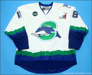2012-2013 game worn Micheal Haley Connecticut Whale jersey