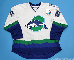 2012-2013 game worn Tommy Grant Connecticut Whale jersey
