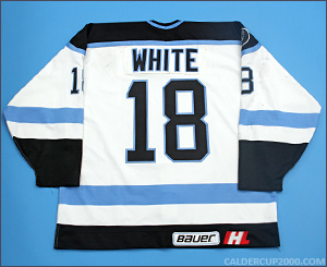 1995-1996 game worn Peter White Atlanta Knights jersey