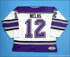 2000-2001 game worn Mike Melas New Haven Knights jersey
