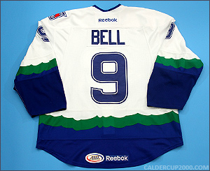 2011-2012 game worn Brendan Bell Connecticut Whale jersey