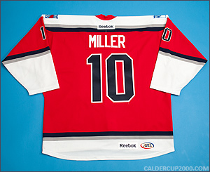 2013-2014 game worn J.T. Miller Hartford Wolf Pack jersey