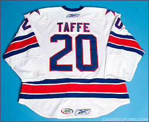 2009-2010 game worn Jeff Taffe Rochester Americans jersey