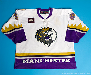 2003-2004 game worn Jeff Giuliano Manchester Monarchs jersey