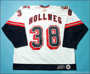 2001-2002 game worn Ryan Hollweg Hartford Wolf Pack jersey