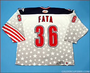2001-2002 game worn Rico Fata Hartford Wolf Pack jersey