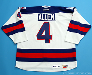 2014-2015 game worn Conor Allen Hartford Wolf Pack jersey
