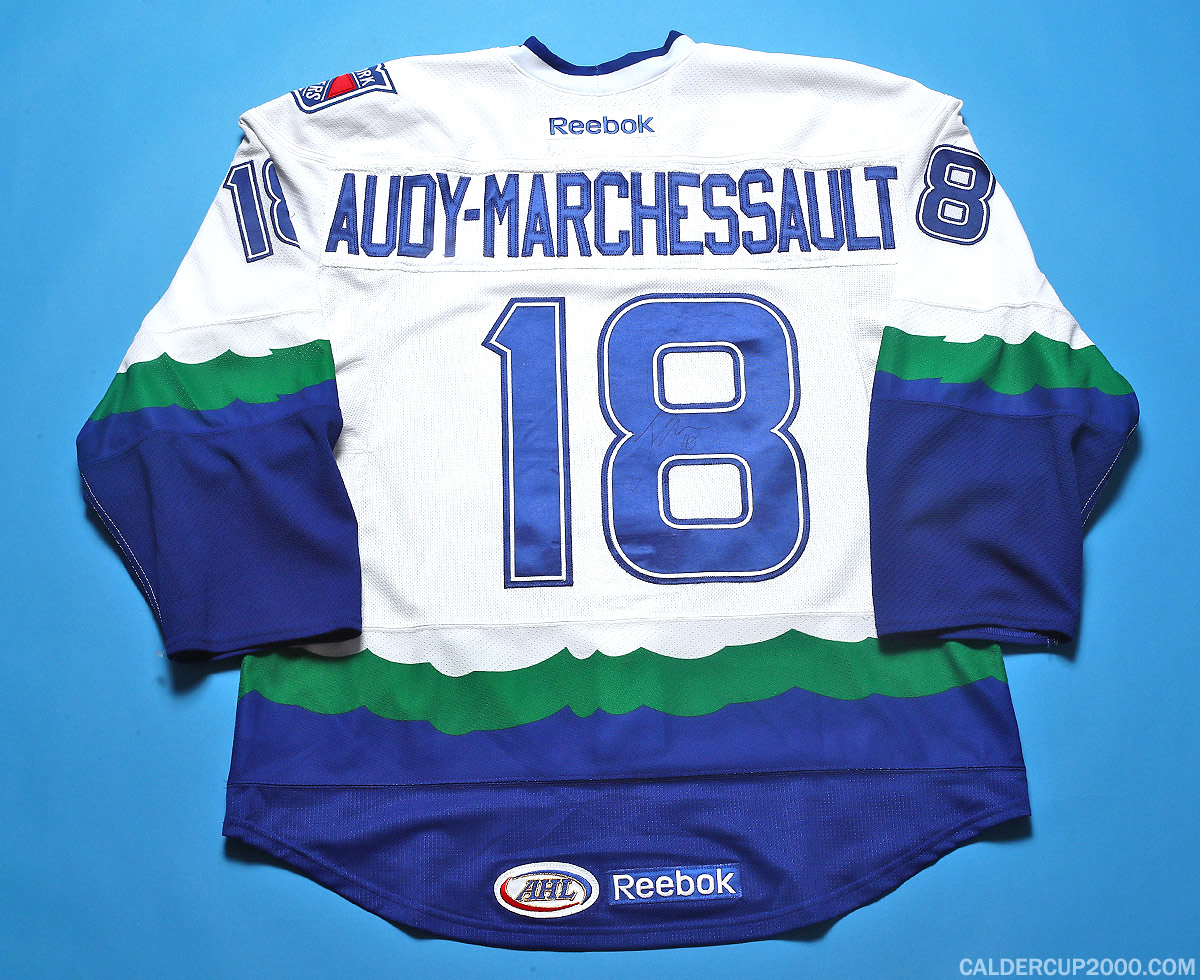 2011-2012 game worn Jonathan Audy-Marchessault Connecticut Whale jersey