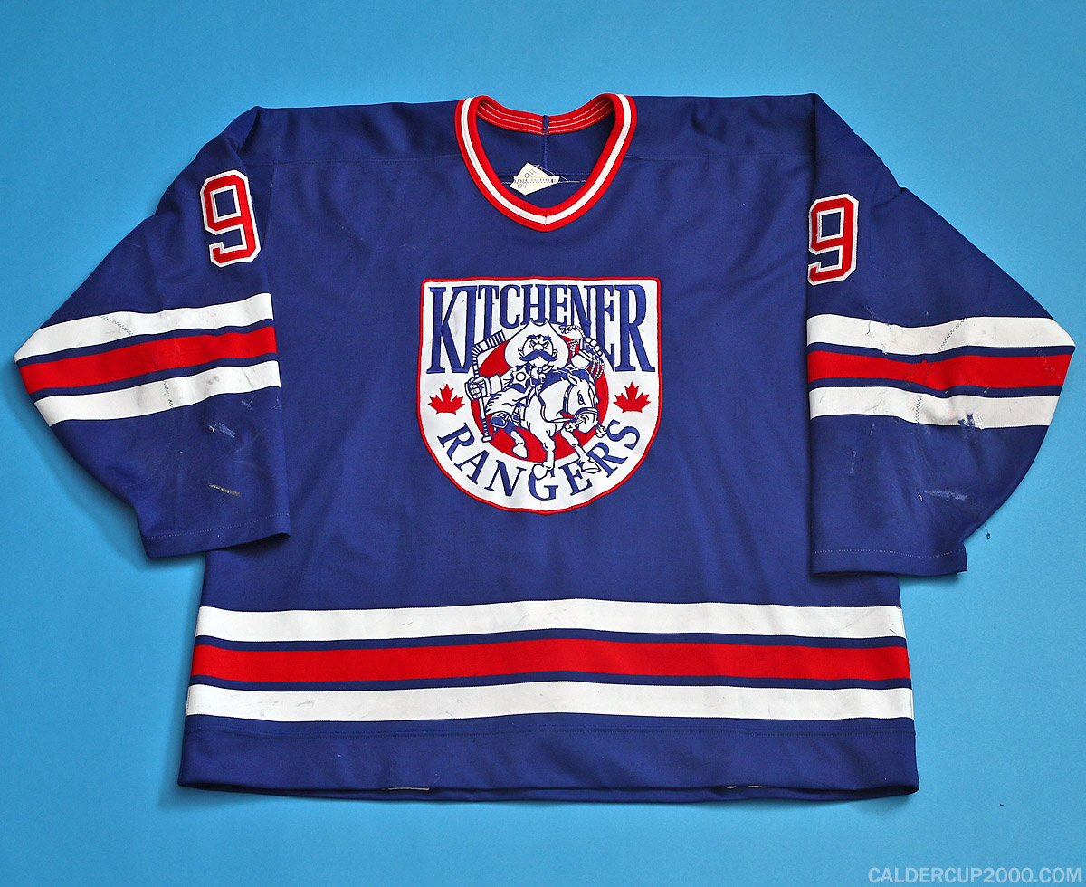1993-1994 game worn Jason Johnson Kitchener Rangers jersey