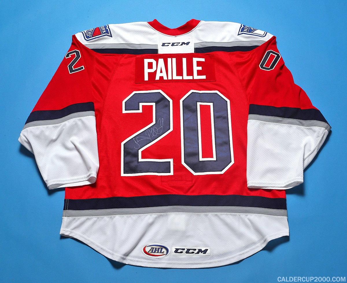 2015-2016 game worn Daniel Paille Hartford Wolf Pack jersey