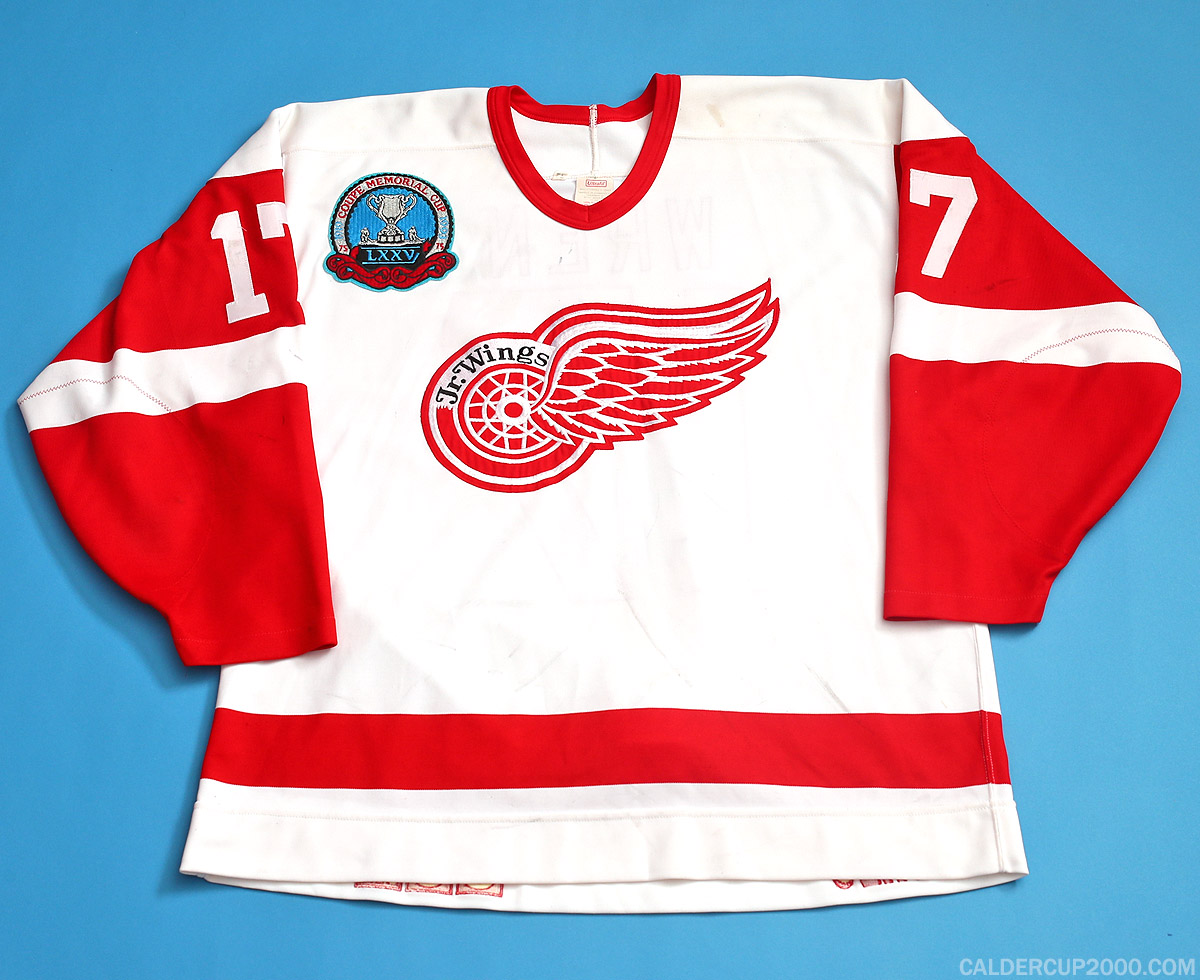 1992-1993 game worn Bob Wren Detroit Jr. Red Wings jersey