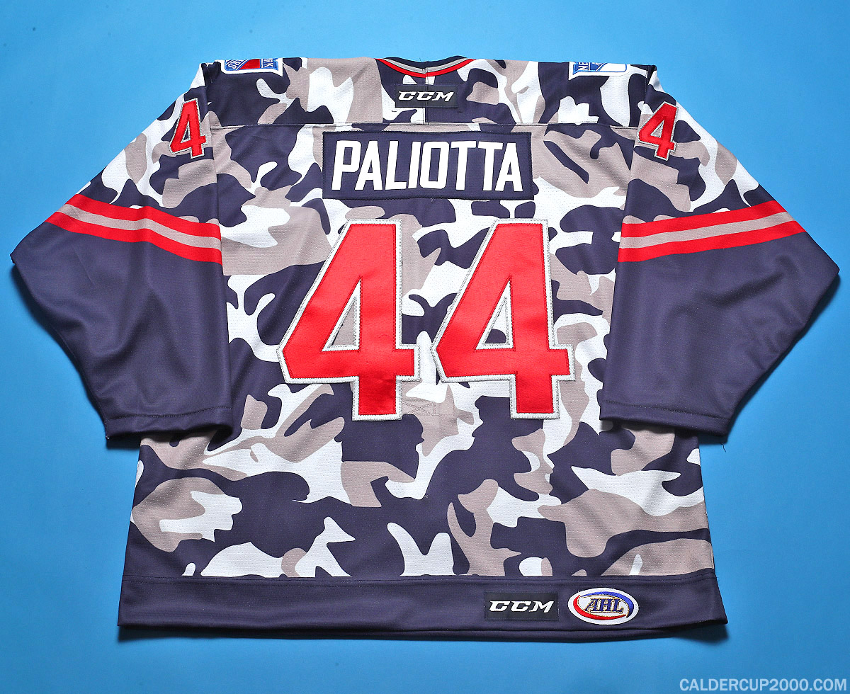 2016-2017 game worn Michael Paliotta Hartford Wolf Pack jersey