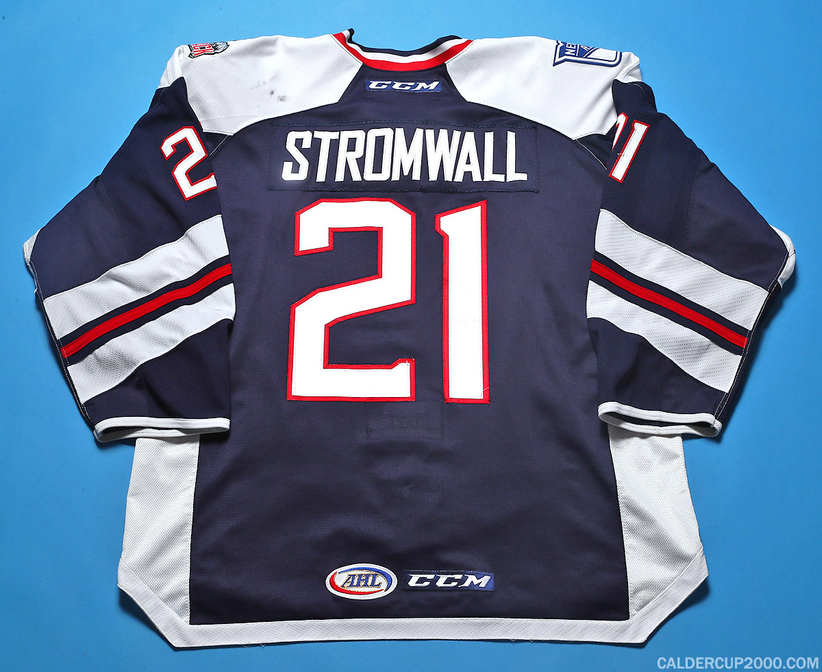 2016-2017 game worn Malte Stromwall Hartford Wolf Pack jersey