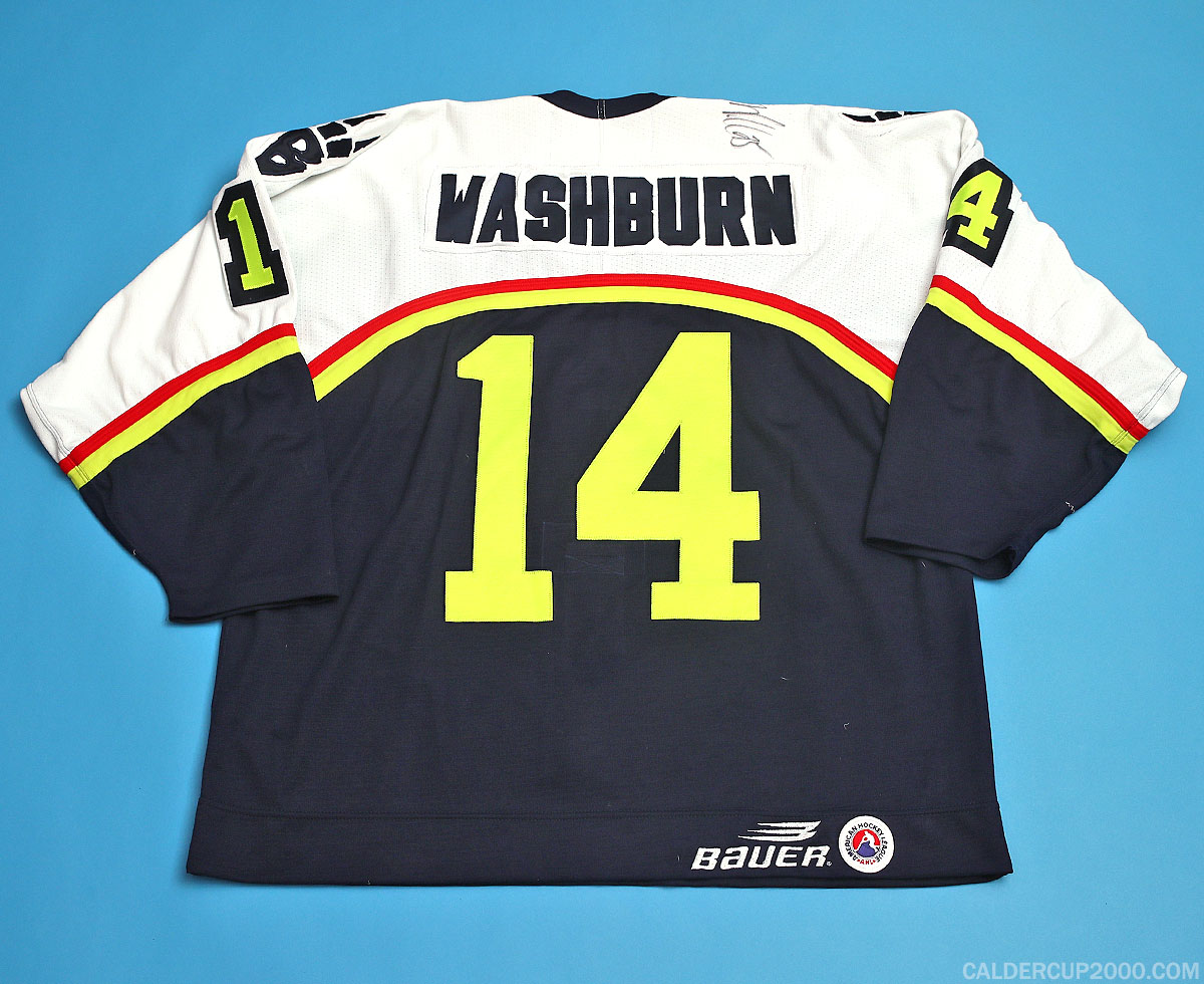 1998-1999 game worn Steve Washburn Beast of New Haven jersey