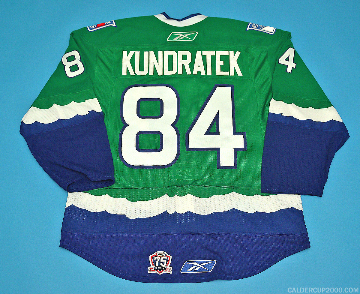 2010-2011 game worn Tomas Kundratek Connecticut Whale jersey