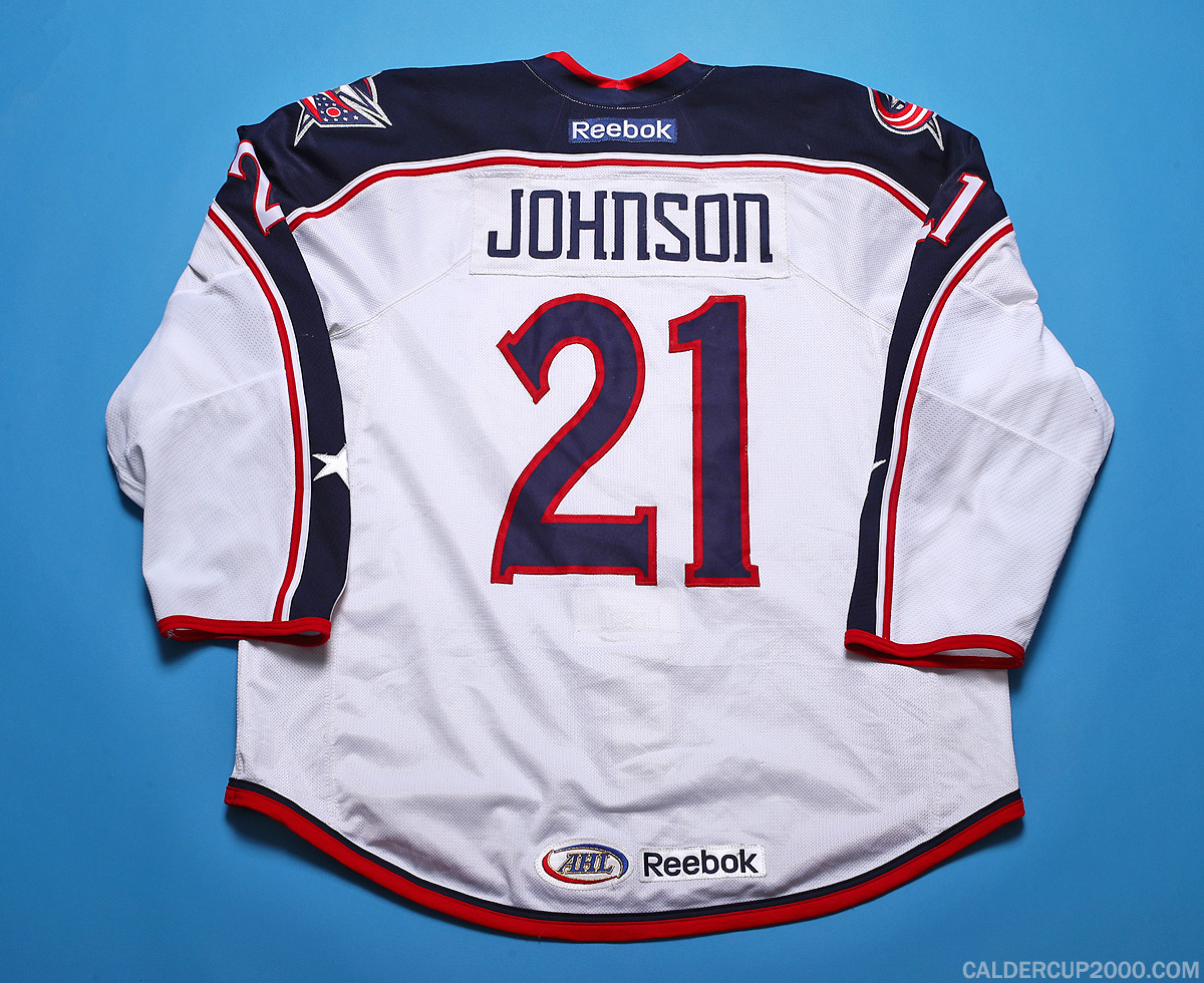 2011-2012 game worn Chaz Johnson Springfield Falcons jersey