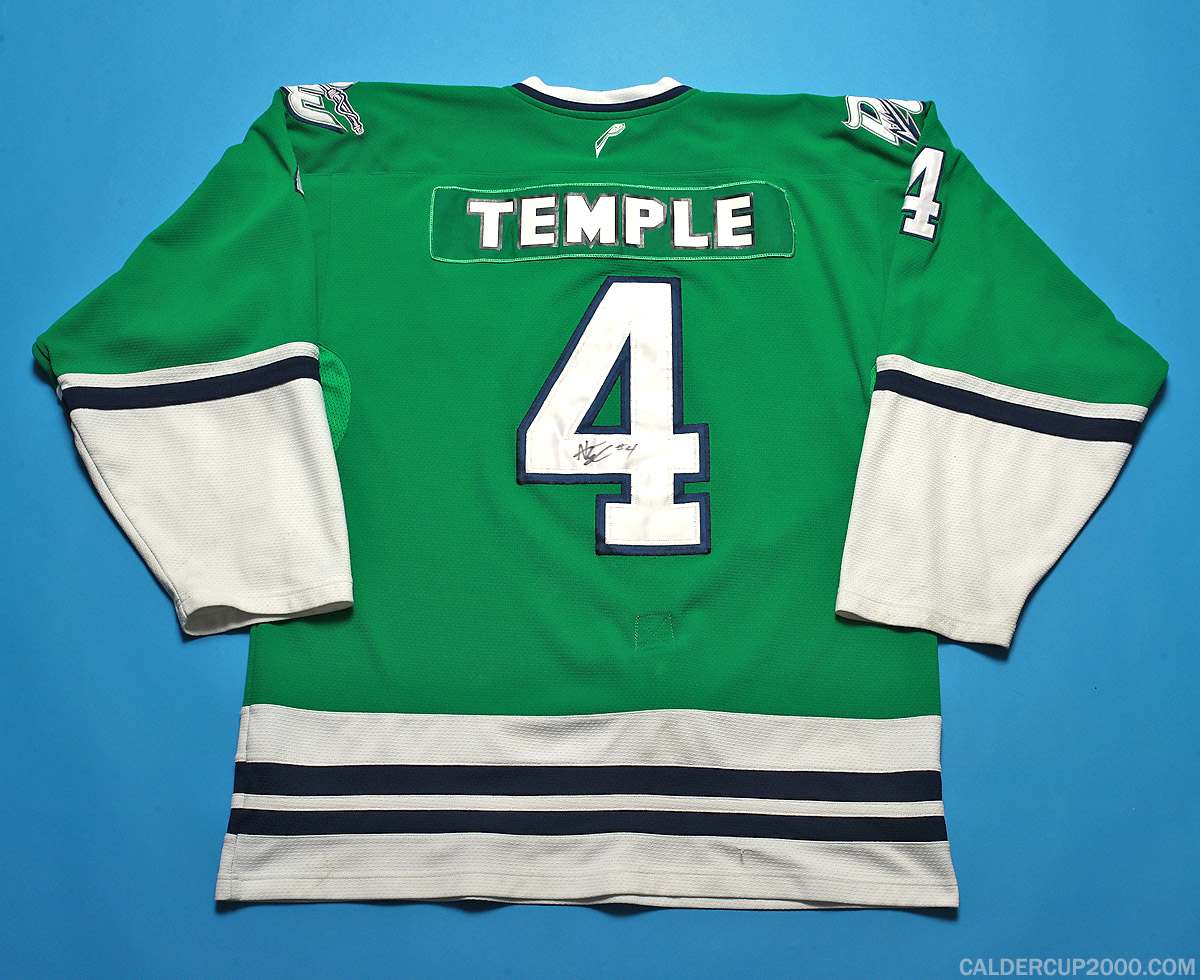 2011-2012 game worn Nik Temple Danbury Whalers jersey