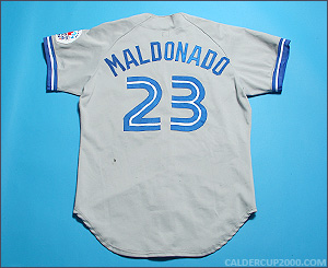 1991 game worn Candy Maldonado Toronto Blue Jays jersey